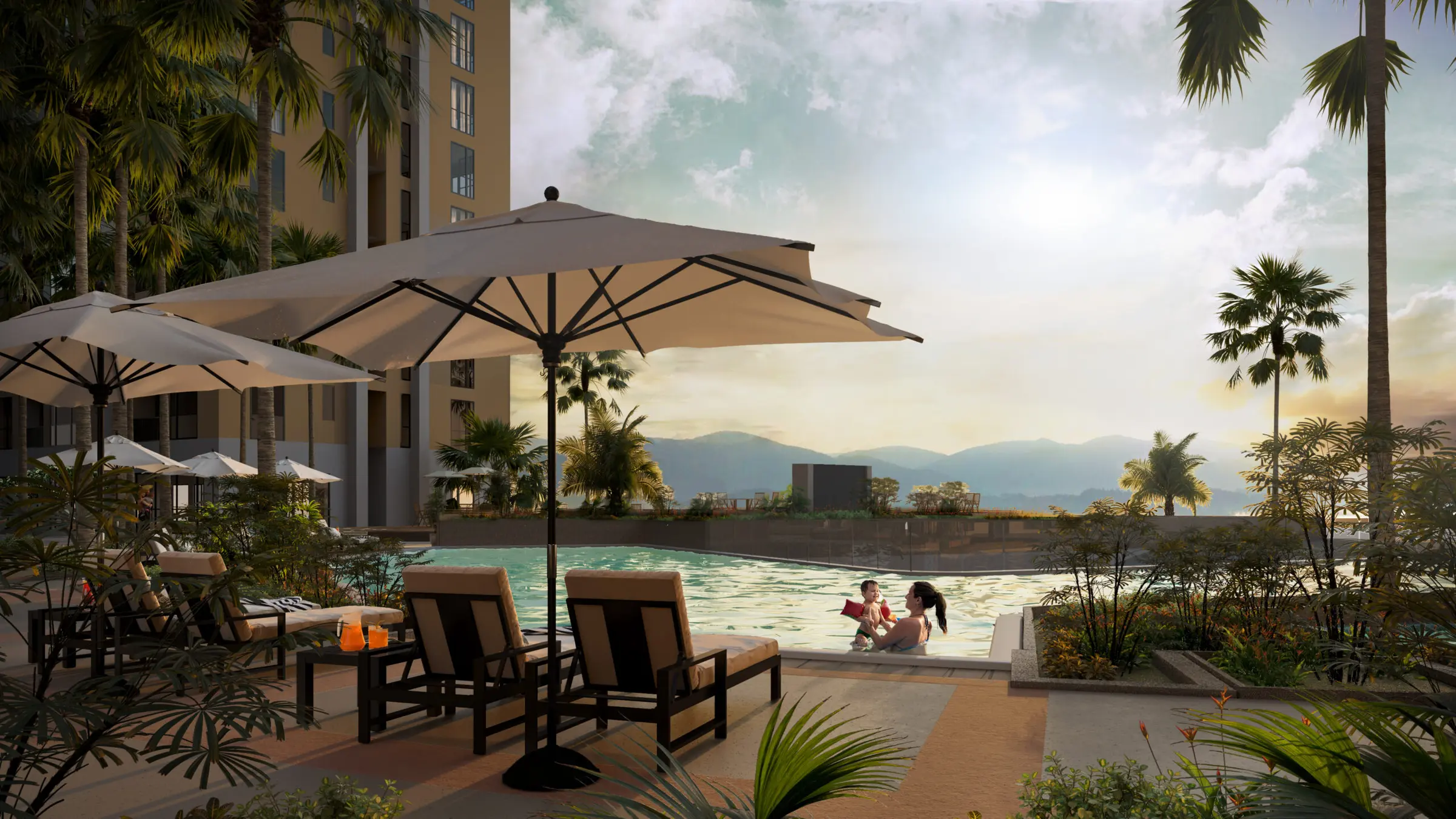 Marco Polo Parkplace pool deck artist perspective
