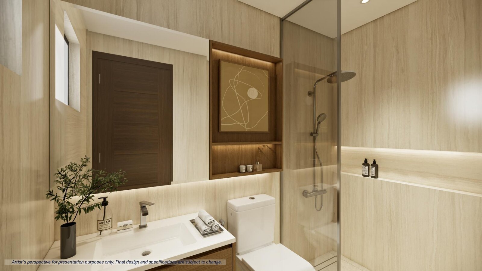 Bathroom perspective, Sidlaya Residences townhouse