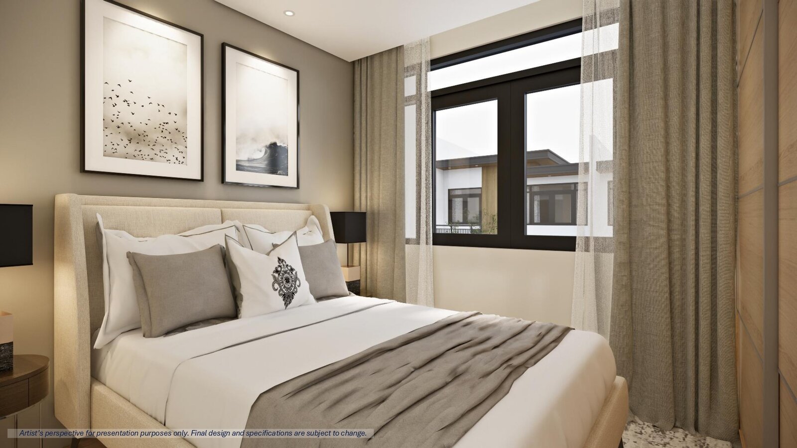Master bedroom perspective, Sidlaya Residences townhouse