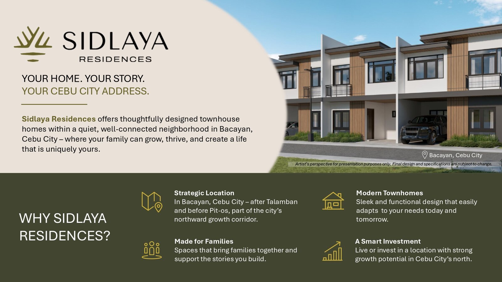 Sidlaya Residences developer brochure page: why Sidlaya